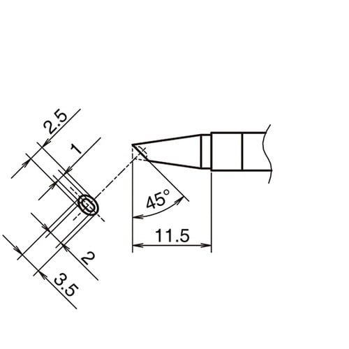 こて先 BC型 横2.5mm 縦3.5m