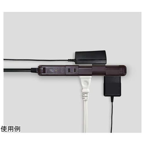 耐雷 4個口 2m スリム回転タップ W