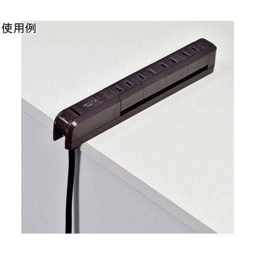 耐雷 4個口 2m スリム回転タップ W