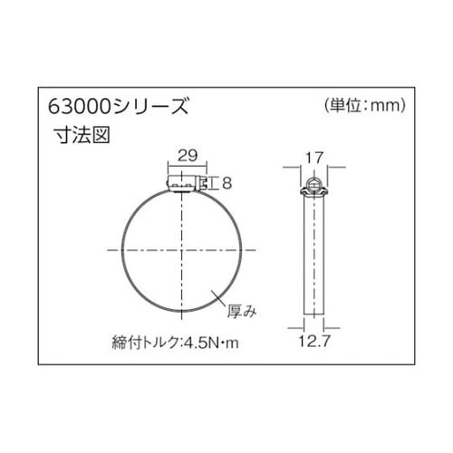 ステンレスホースバンド 締付径 21.0