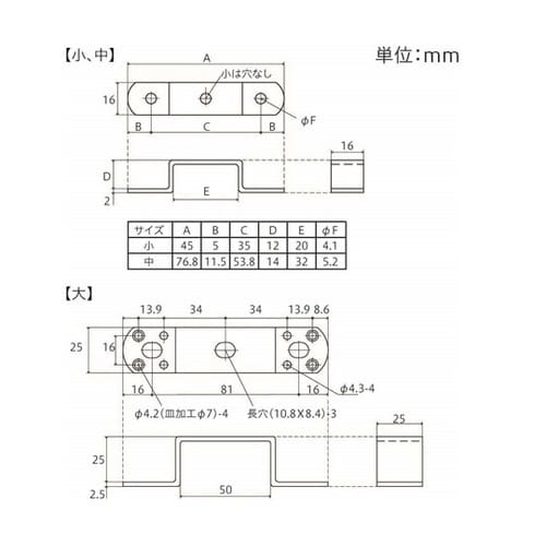 補助金具 シルクハット 黒 中 5個入