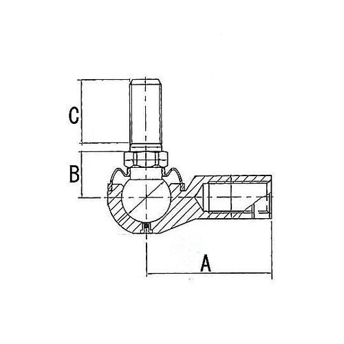 M 6xP1.0 ボールジョイント(右