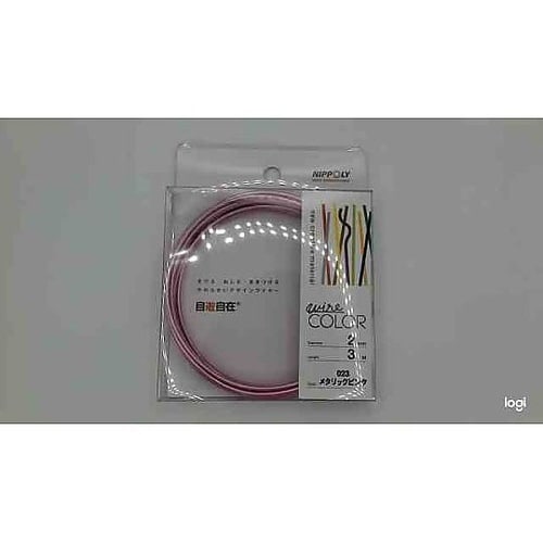 デザインワイヤメタリック桃2φmm×3m