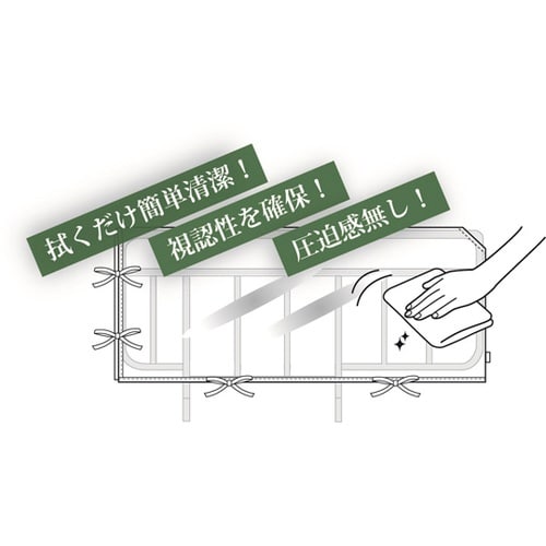 あんしん透明ベッド柵カバー MT−200