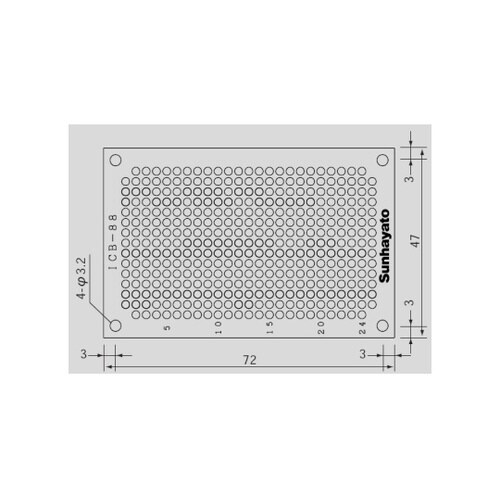 ユニバーサル基板 片面 紙フェノール 7