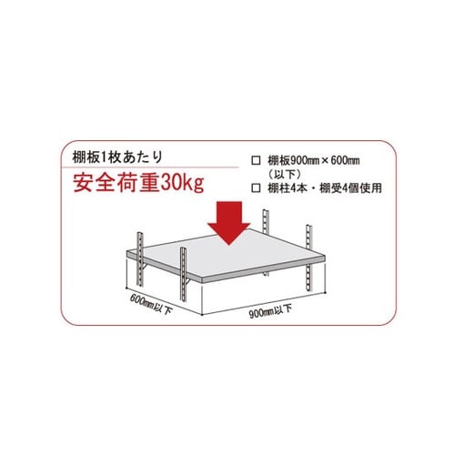 WKT−1040W ステンレス棚支柱 白