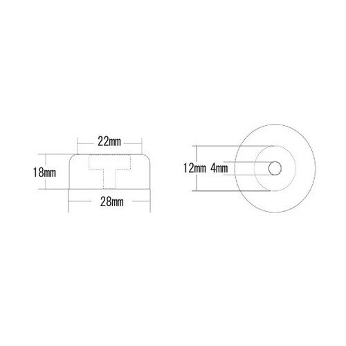 ネジ止め ゴムクッション 径28φ 18