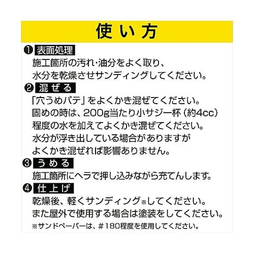 HJ−111 穴うめパテホワイト200g