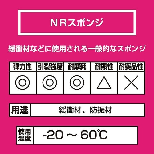NRスポンジゴム 厚み20mm×縦100