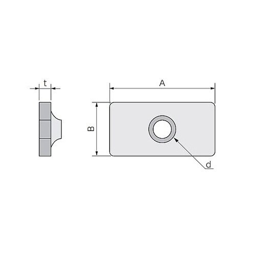 M 8/34x23mm 四角ナット(10