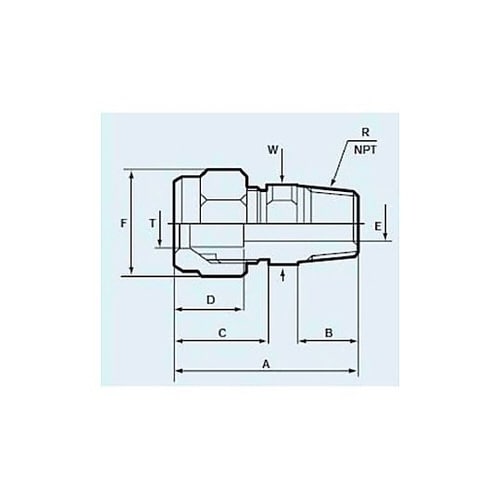6mmxR 1/4” コネクタ(雄ねじ/