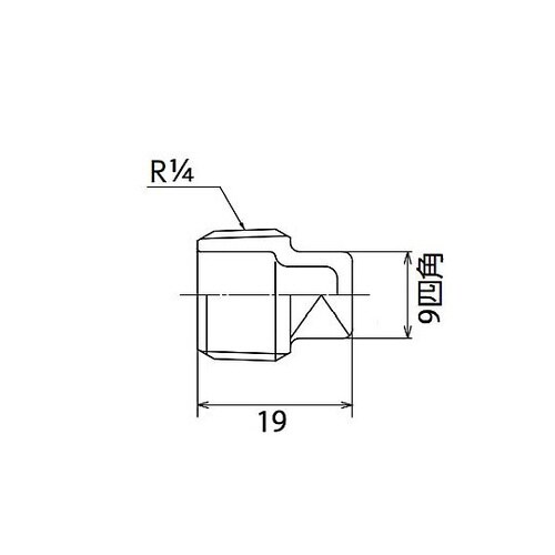 R 1/4” プラグ(ステンレス製)