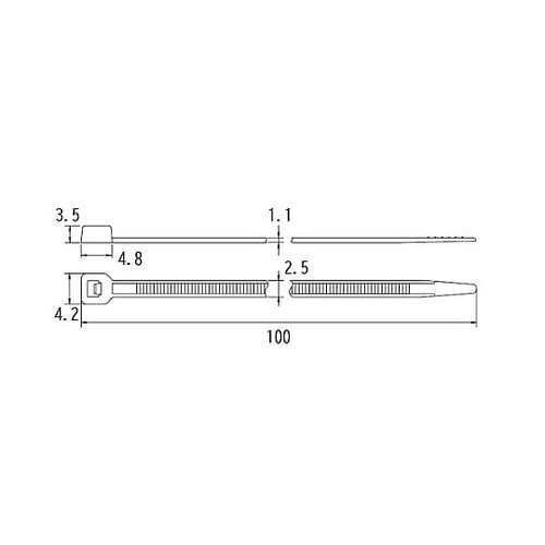 100x 2.5mm 結束バンド(耐候性