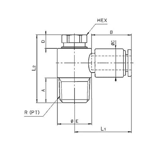 4mmxR 1/8” エルボユニオン(タ