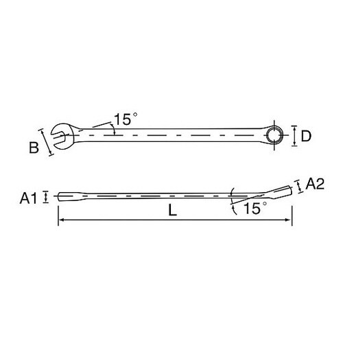 13x242mm 片目片口スパナ(超ロン