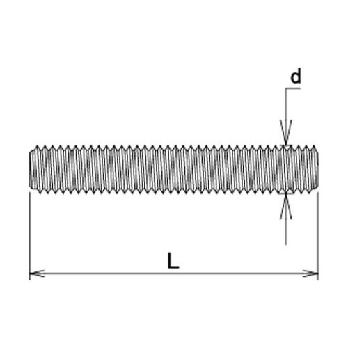 ユニクロ 寸切ボルト(呼び)W3/8x(