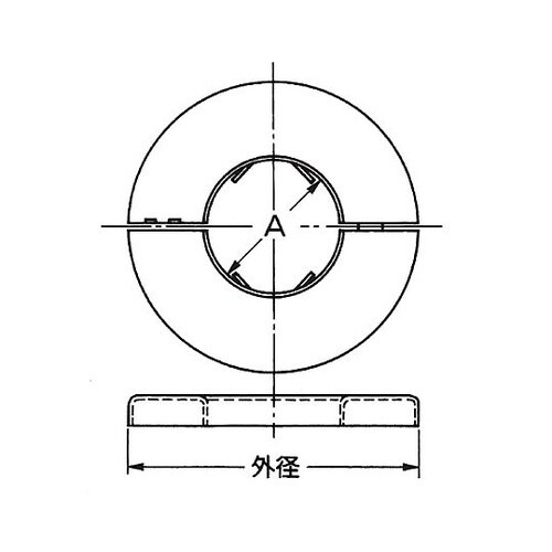 40A 配管用化粧プレート(ステンレス製