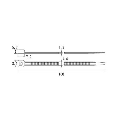160x 4.6mm 結束バンド(耐候性