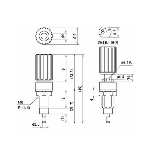 8.0mm/赤 ターミナル EA940D