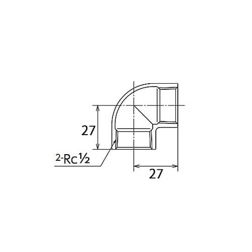 Rc1/2” 90°エルボ(ステンレス製