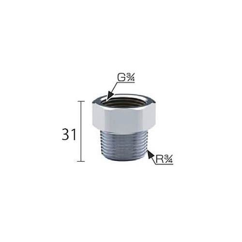 R 3/4”xG 3/4”/呼20 ねじ