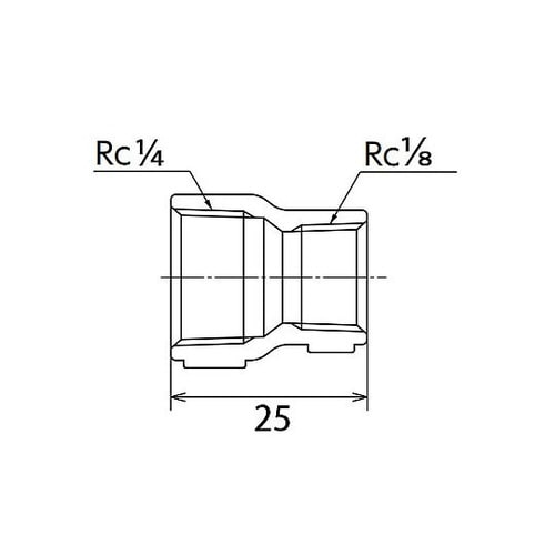 Rc 1/4” x Rc 1/8” 異径