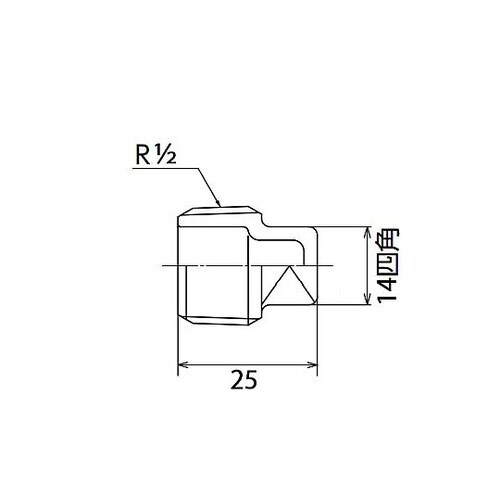 R 1/2” プラグ(ステンレス製)