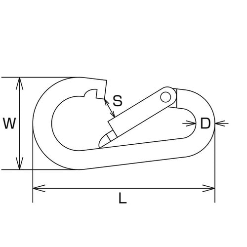 B2653 ステンレス ナス型カラビナ