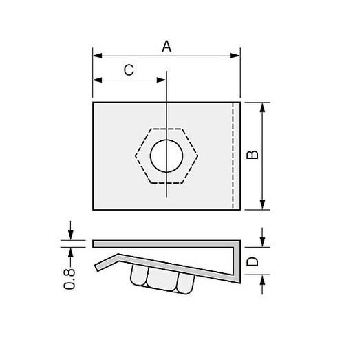 M 5/26x15mm クリップナット(