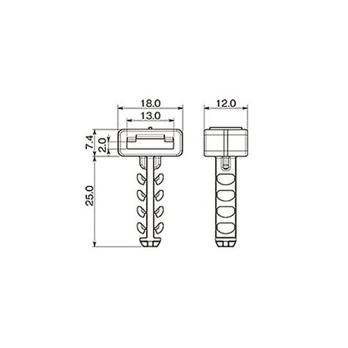 12x18x25mm 結束バンド用コンク