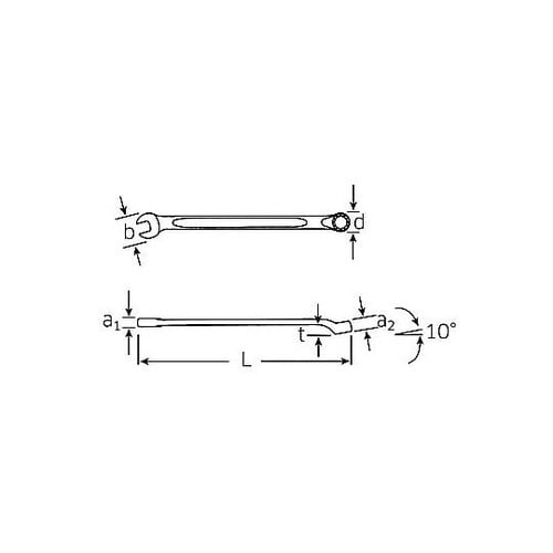 7x135mm 片目片口スパナ(ロング)