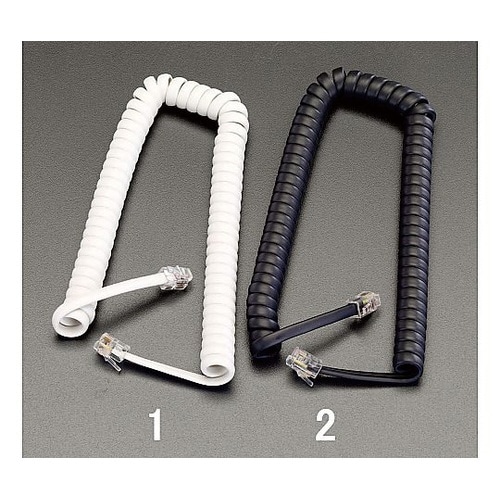 受話器用カールコード(クロス結線/白)