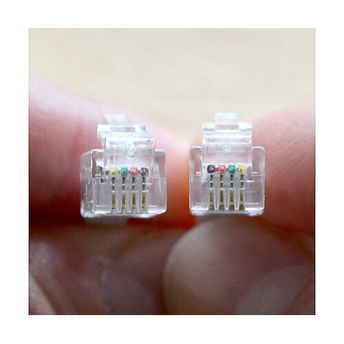 受話器用カールコード(クロス結線/白)