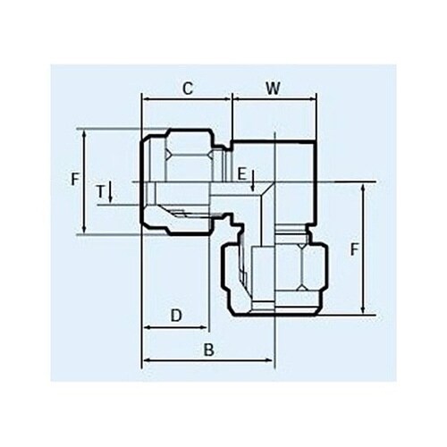 6mm ユニオン(エルボ/フッ素樹脂製)