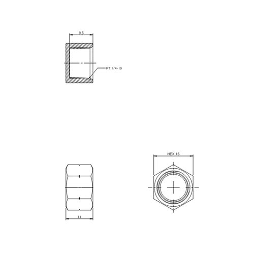 Rc1/4” 六角キャップ EA141A