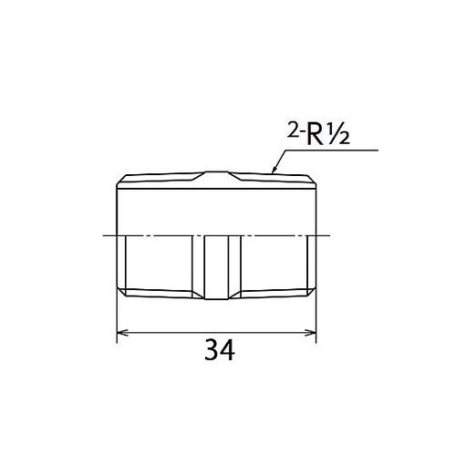R 1/2 ” 両ねじニップル(ステンレ