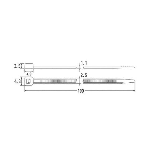 100x2.5mm 結束バンド(耐候性/