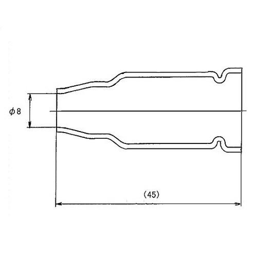8.0mm コントロール銅管用塩ビキャッ