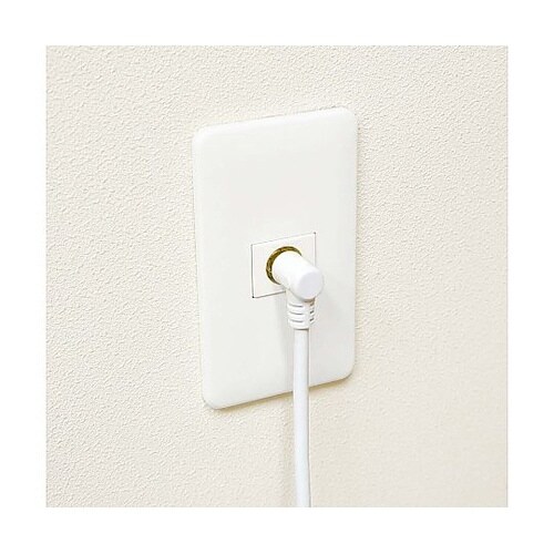 ケーブル 1.5m 白 F型差込式ネジ式