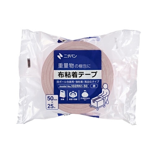 布テープ No.102RN 赤 幅50mm