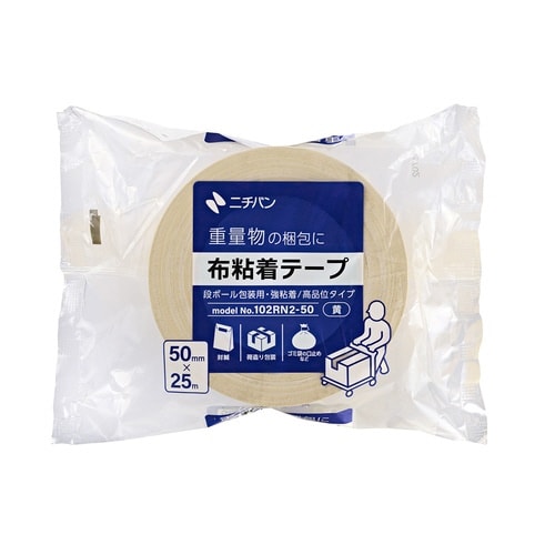 布テープ No.102RN 黄 幅50mm 5巻入