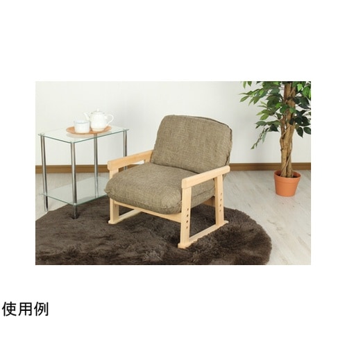 ロータイプ折りたたみ式チェア ブラウン