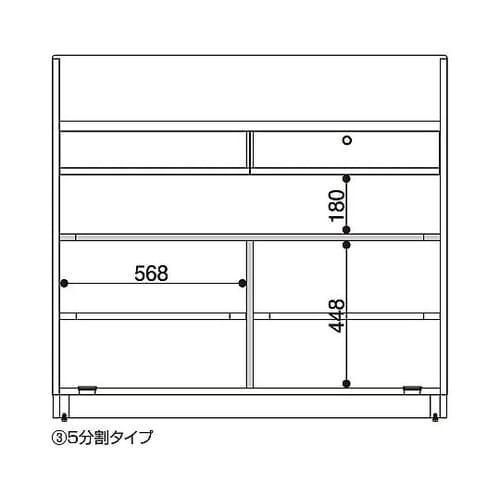 レジカウンター 三方枠タイプ 幅120c