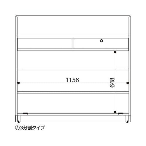 レジカウンター 三方枠タイプ 幅120c