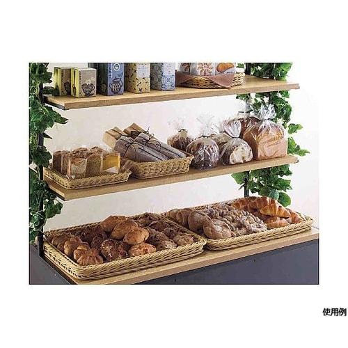 PP製バスケット 30cm角 ナチュラル