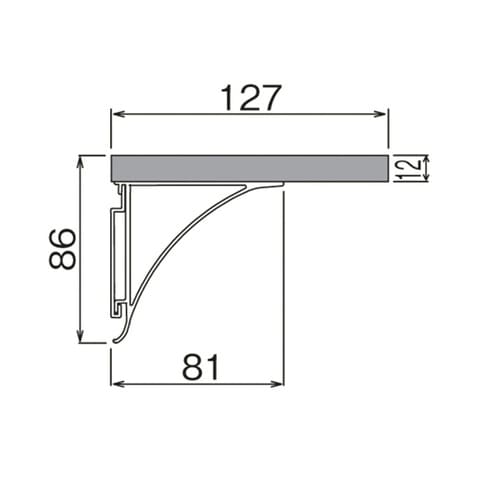 シェルフ ウッドシェルフ 20cm 壁付
