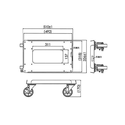 18−8ステンレスコンテナ用ドーリー S