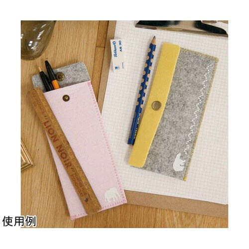 筆箱 ペンケース フェルト製 ピンク