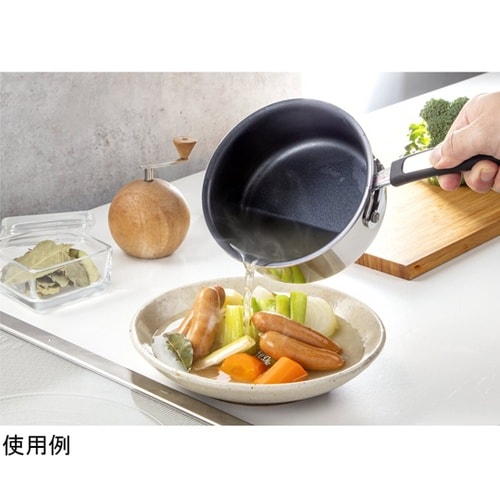 片手鍋 14cm IH対応 ガラス蓋付き