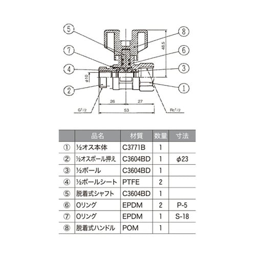 SFボールバルブ 13mm TO−346